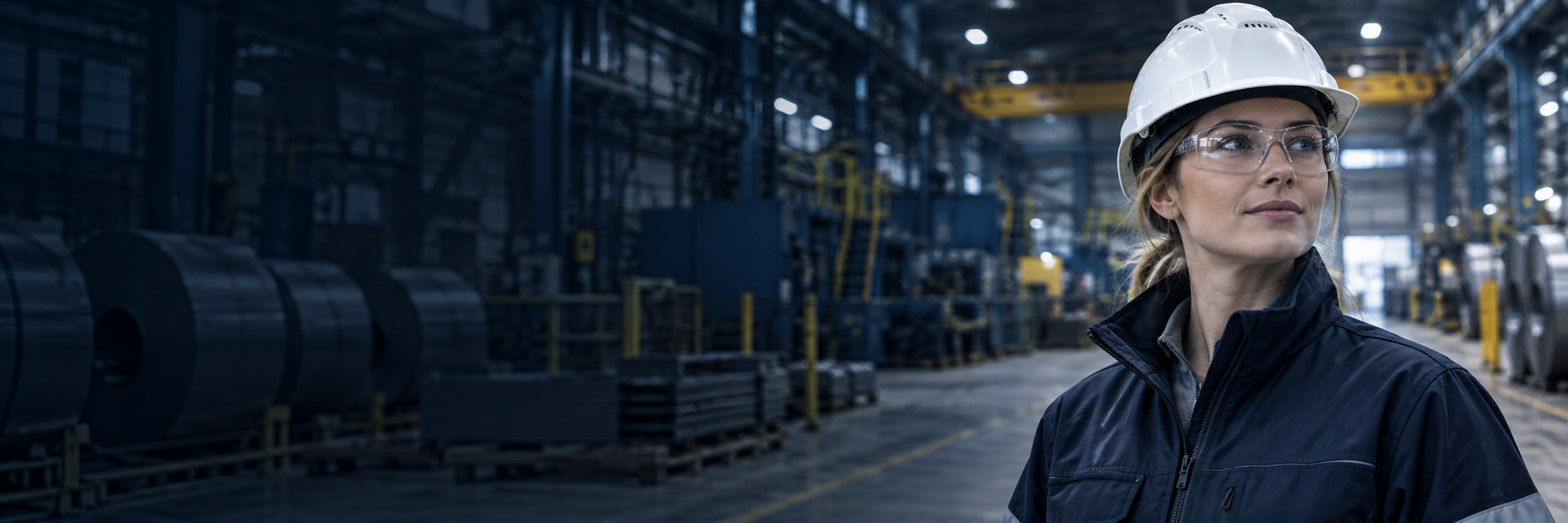 Safety professional reviewing workplace information